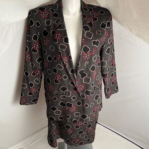 Country Sophisticates by Pendleton vintage black red cream rayon skirt set